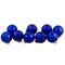 9ct. 2.5" Shiny & Matte Royal Blue Glass Ball Ornaments